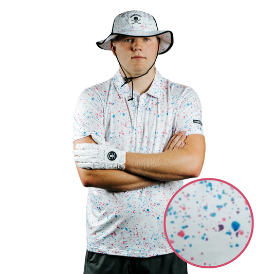 Paint Splatter Polo White