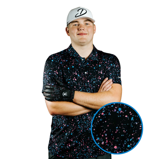 Paint Splatter Polo Black