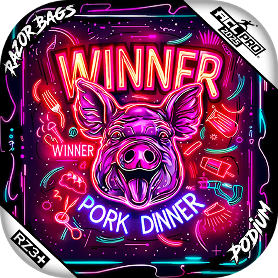 Podium | Winner Winner Pork Dinner | ACL PRO Cornhole Bags by Razor Bags (Razor Cornhole)