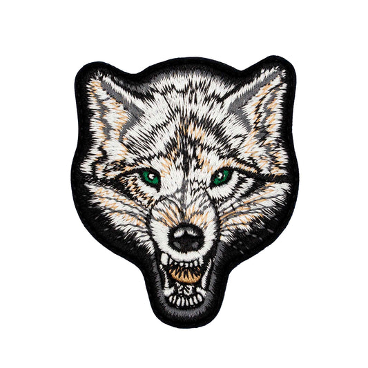 Wolf Embroidered Velcro Patch