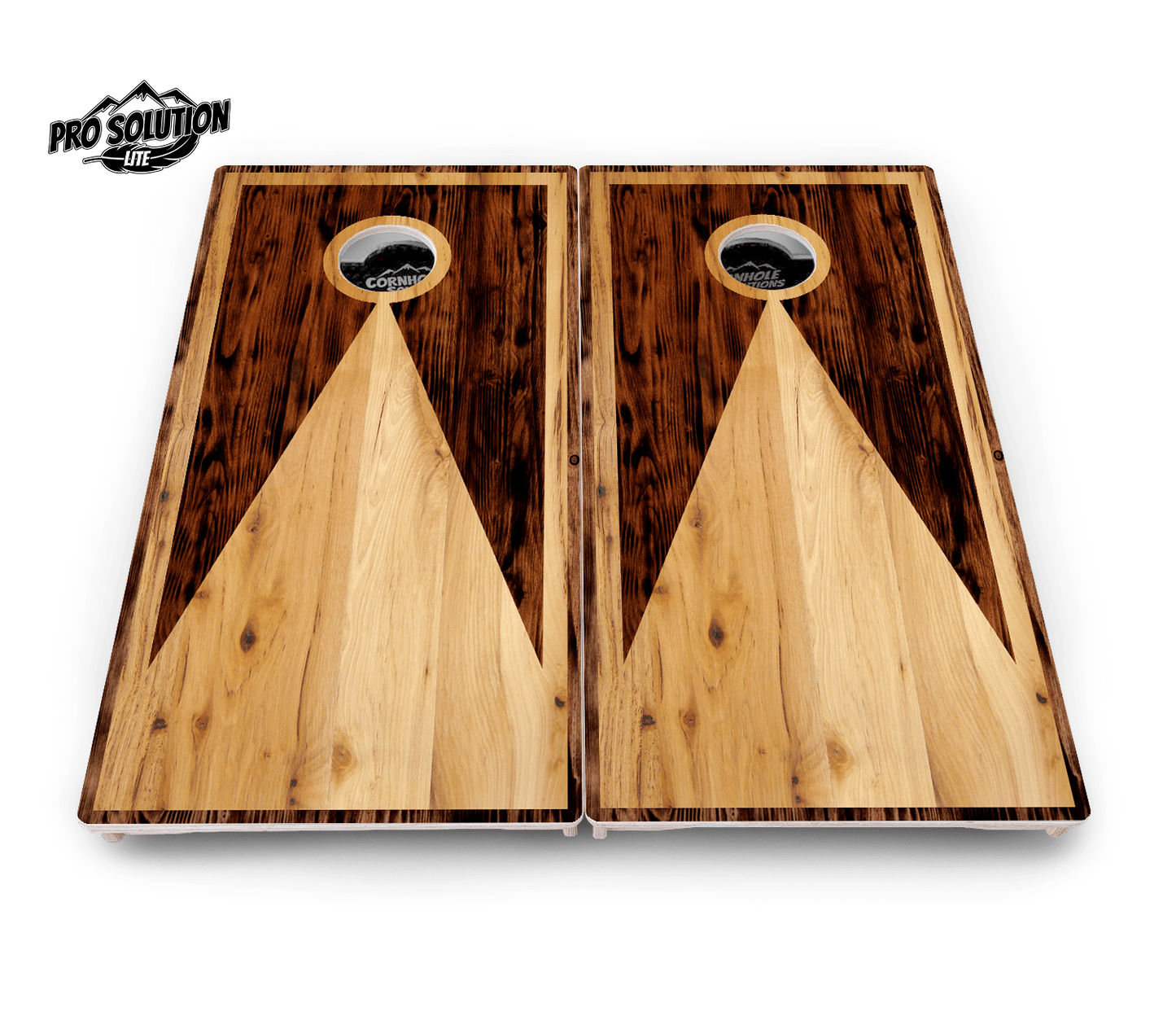 Wooden Triangle Cornhole Boards - Pro Solution Lite Series