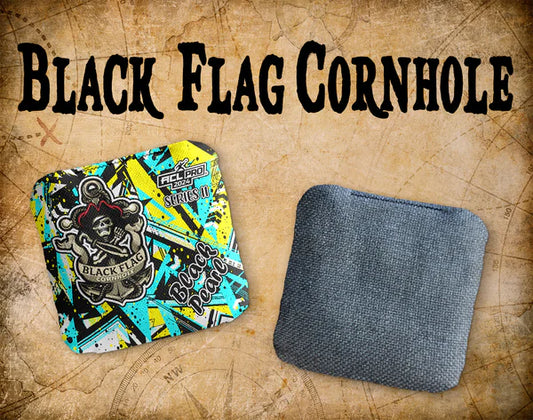 Black Flag Cornhole Bags - OG Grunge Yellow/Blue