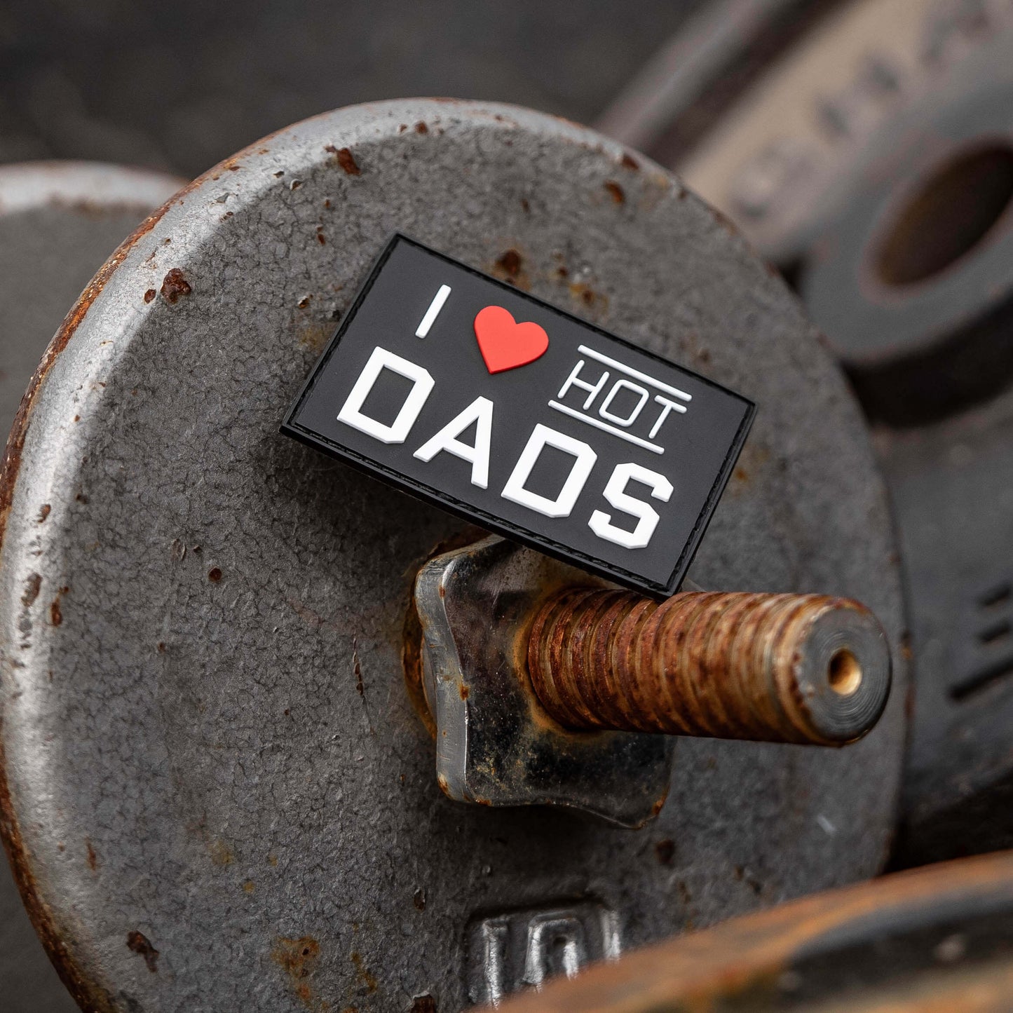I Love Hot Dads PVC Patch