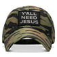 Y'all Need Jesus Patch Tactical Ripstop Mesh Snapback Hat
