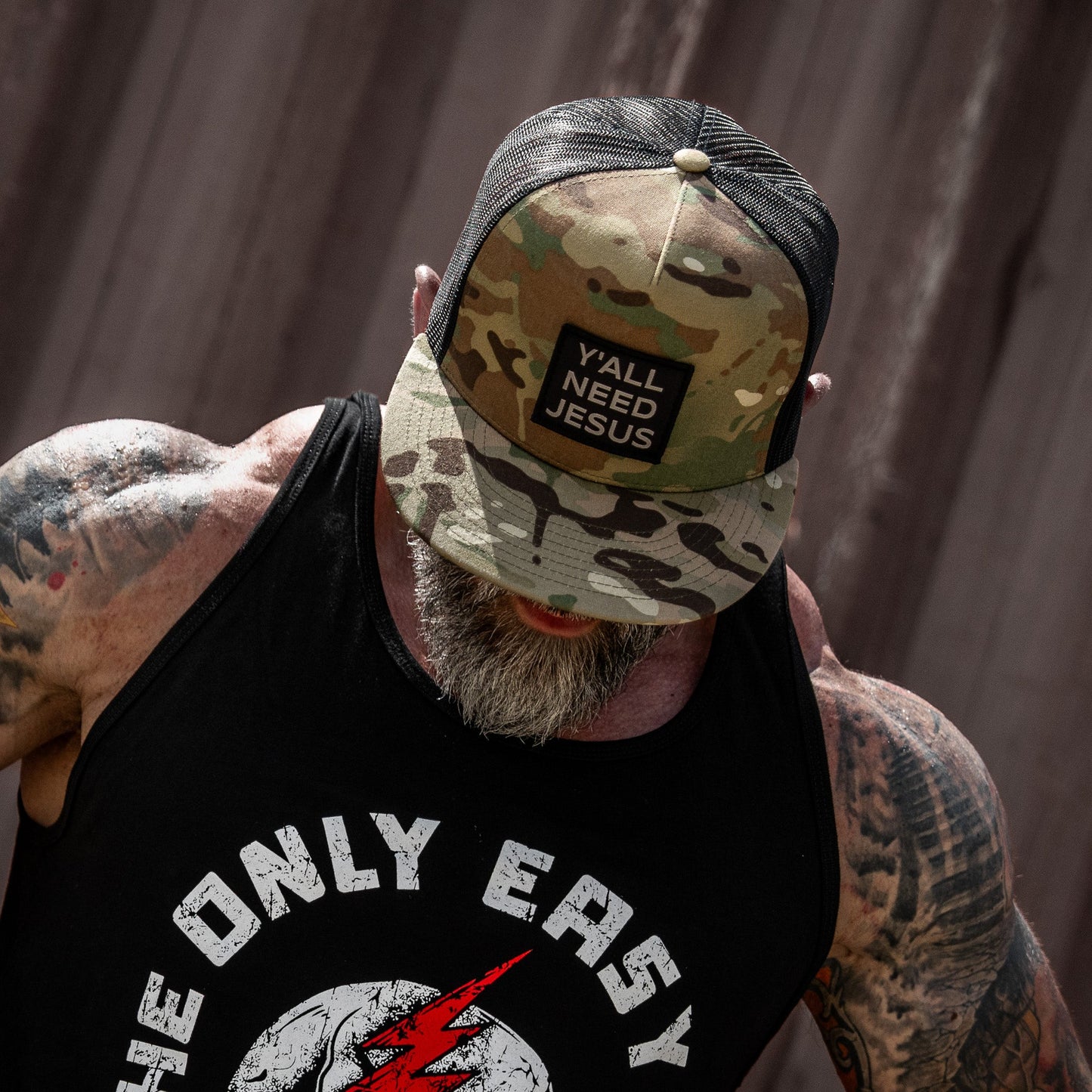 Y'all Need Jesus Patch Flatbill Hat