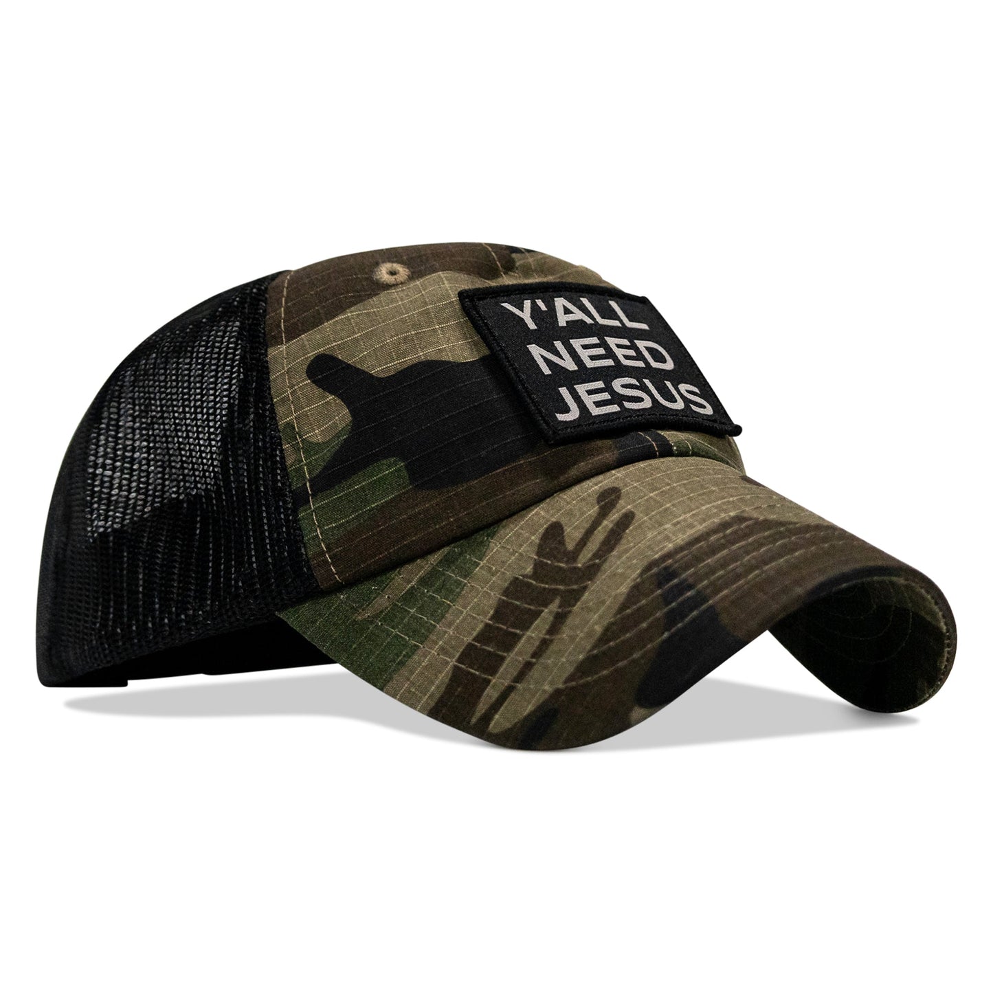 Y'all Need Jesus Patch Tactical Ripstop Mesh Snapback Hat