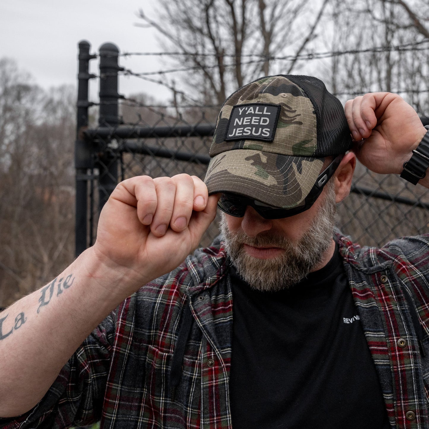 Y'all Need Jesus Patch Tactical Ripstop Mesh Snapback Hat