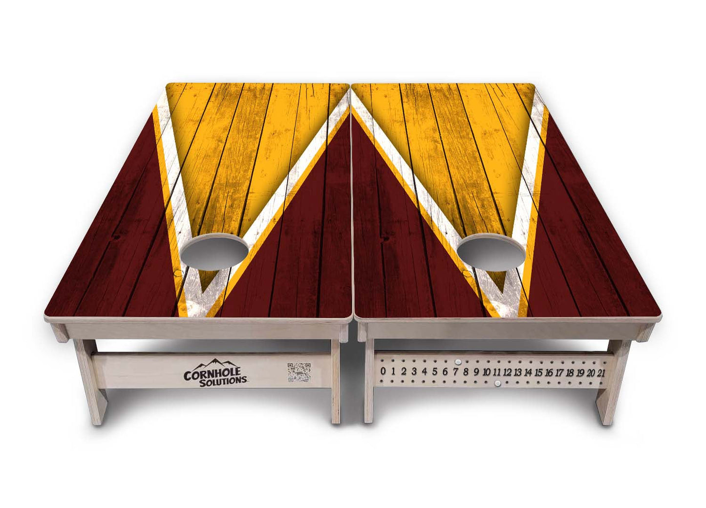 Team Color Triangle Cornhole Boards - Professional Tournament Series