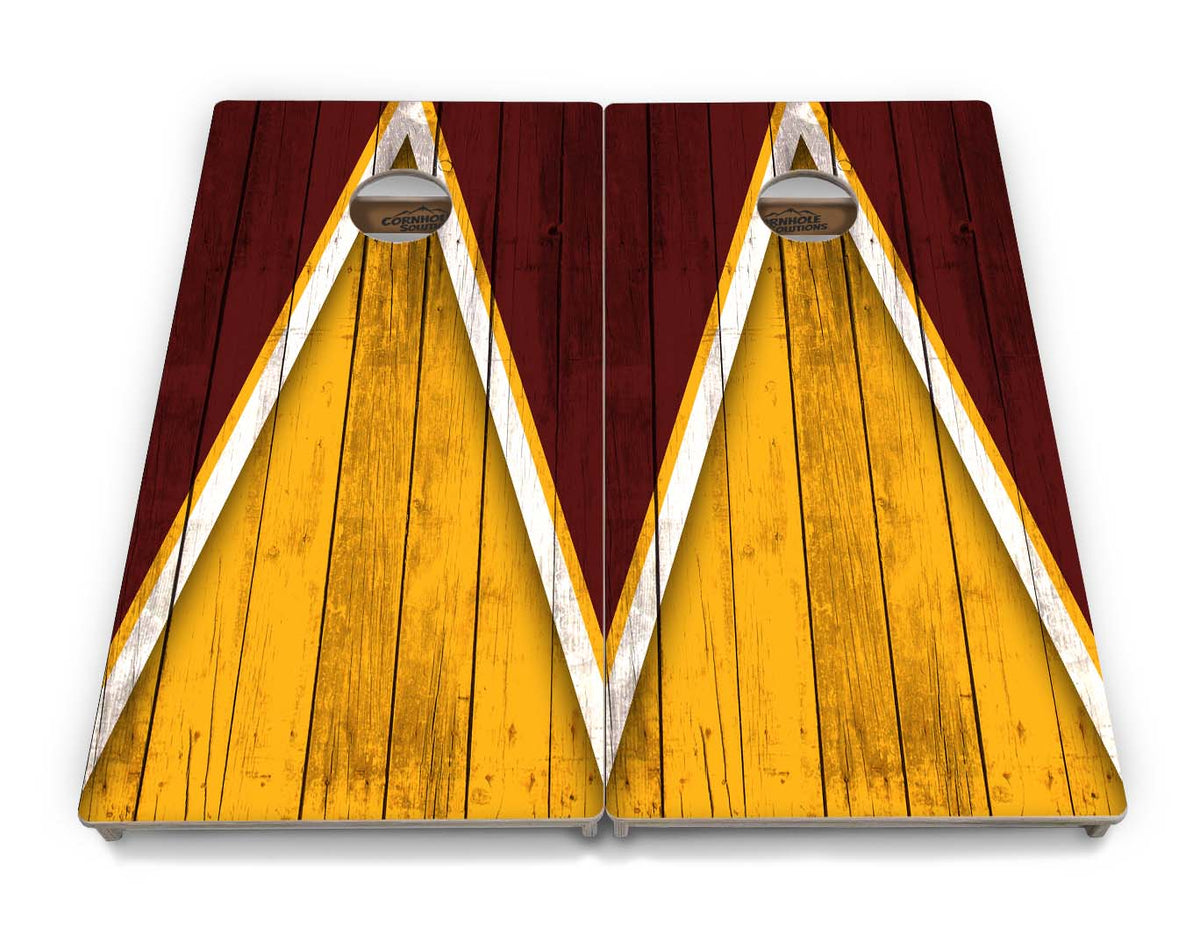Team Color Triangle Cornhole Boards – Tournament Series