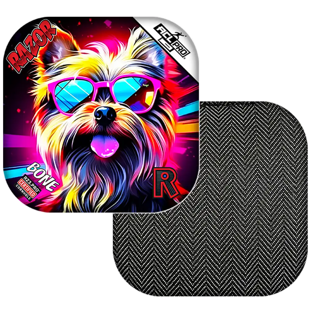 Bone | Yorkie | ACL PRO Razor Cornhole Bags