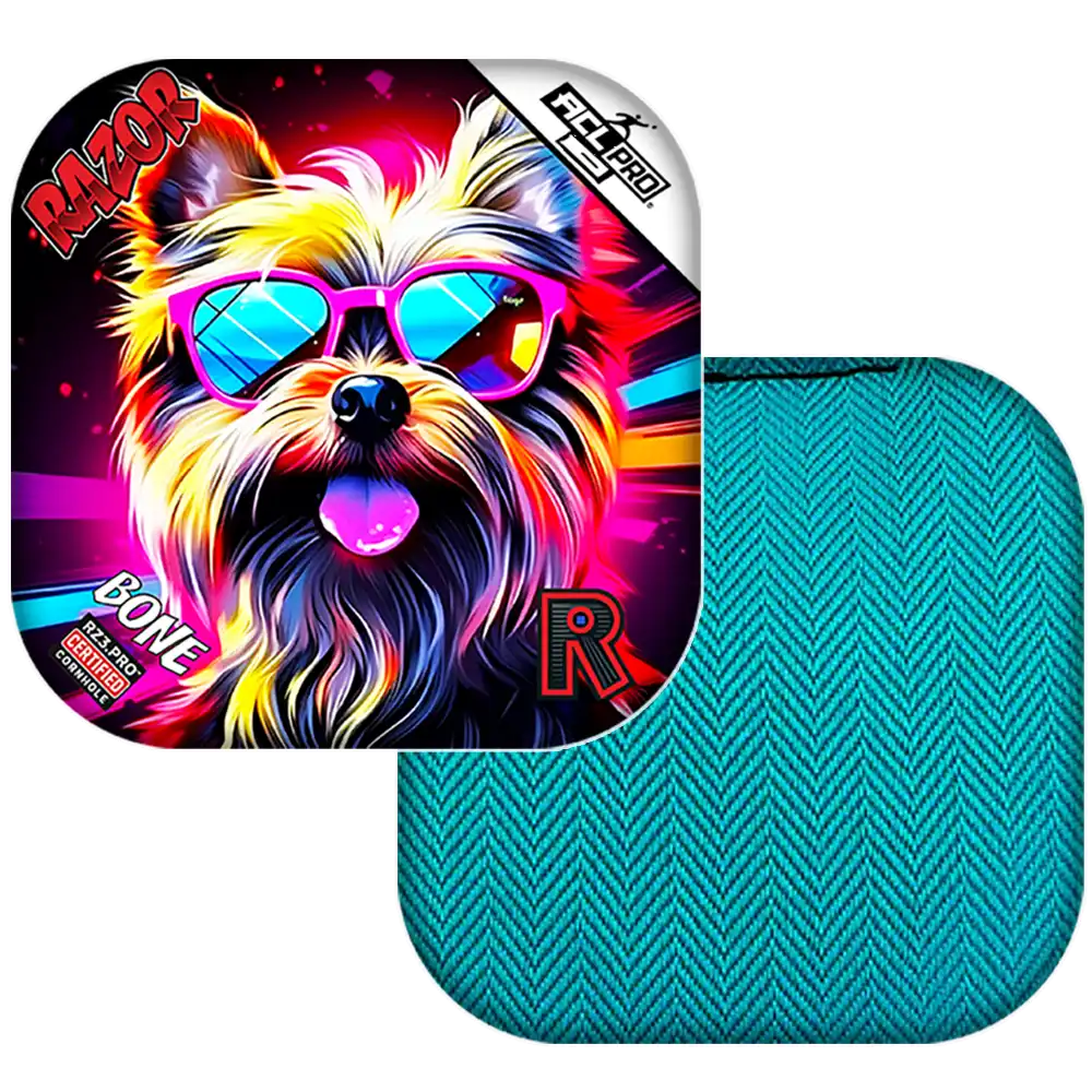 Bone | Yorkie | ACL PRO Razor Cornhole Bags