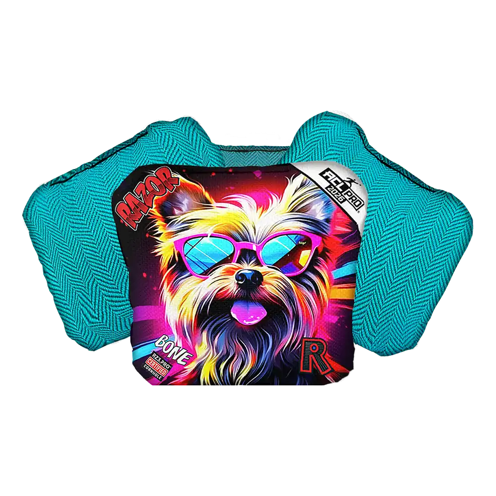 Bone | Yorkie | ACL PRO Razor Cornhole Bags