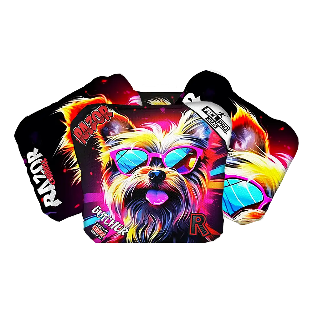 Butcher | Yorkie | ACL PRO Razor Cornhole Bags