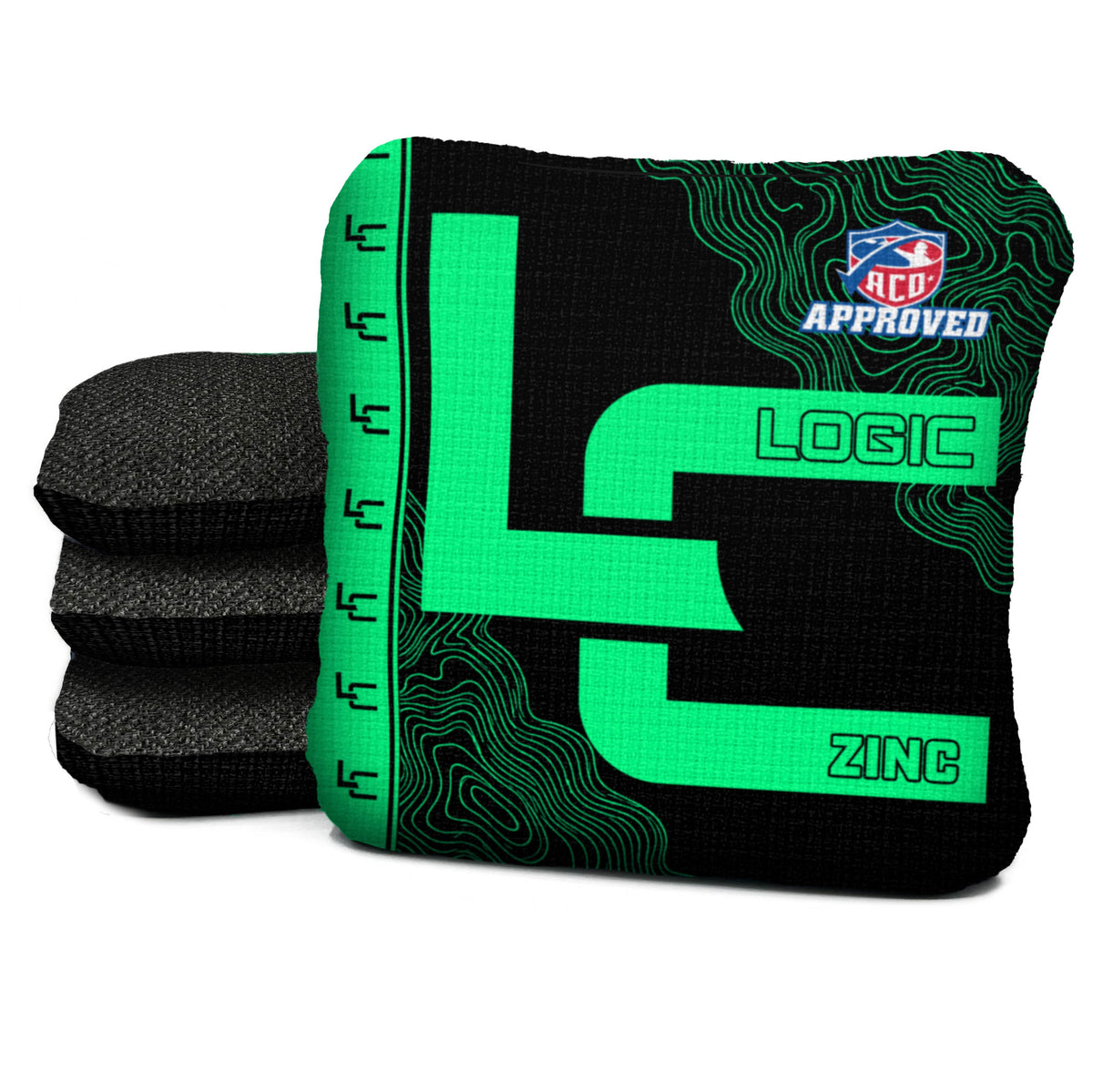 Contour Black Glow Cornhole Bags - Multiple Series - Set of 4