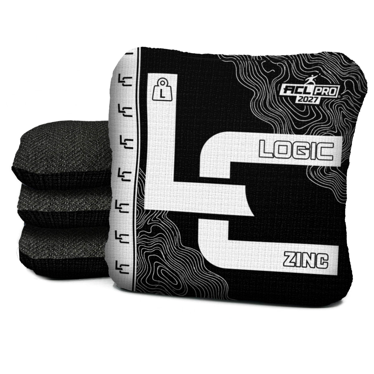 Contour Black White Cornhole Bags - Multiple Series - Set of 4