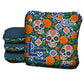 Calavera Marigold Mosaic - Cornhole Bags - Multiple Series - Set of 4