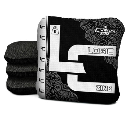 Contour Black White Cornhole Bags - Multiple Series - Set of 4