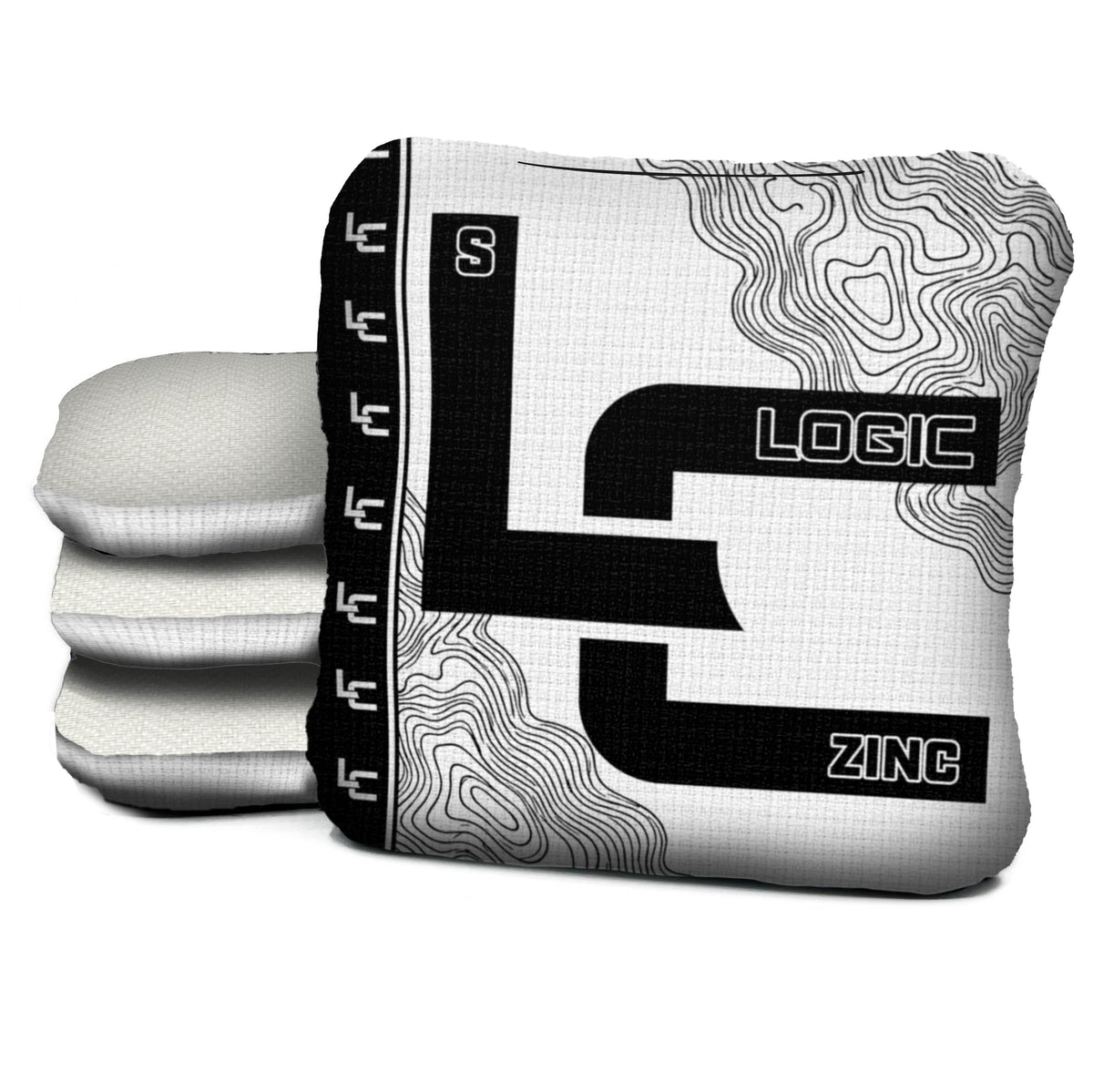 Contour White Black Cornhole Bags - Multiple Series - Set of 4