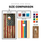 Classic Stripes Natural Wood Blue and Red Silver Series Cornhole Boards