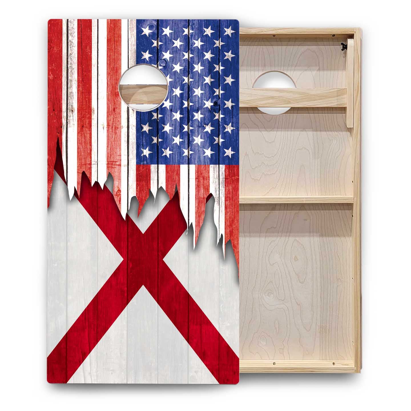 State Flags Alabama to Georgia Cornhole Boards - Backyard Series