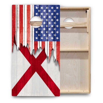 State Flags Alabama to Georgia Cornhole Boards - Backyard Series