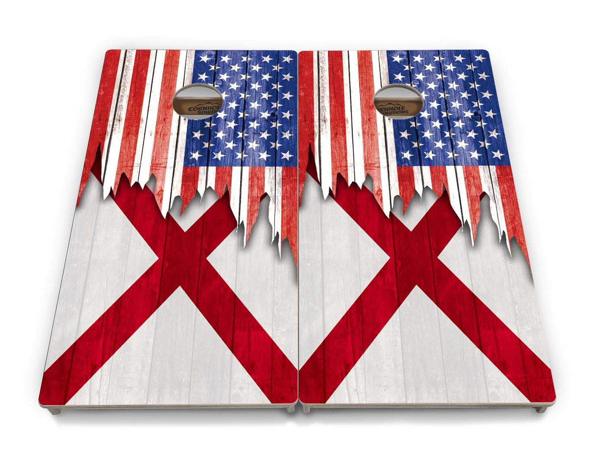 State Flag Cornhole Boards – AL–GA – Tournament Series