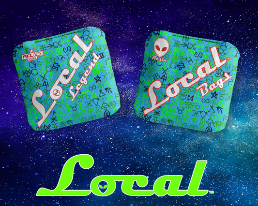 Local Cornhole Bags - Legend - Alien Text