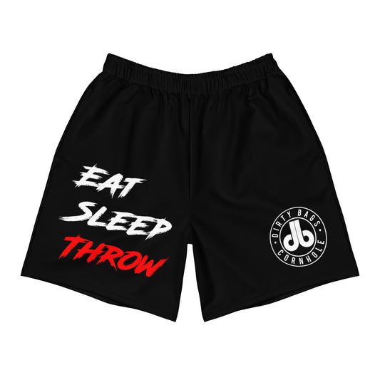 Eat Sleep Throw Long Athletic Shorts