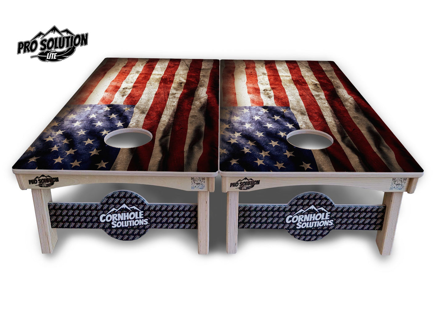 American Flag Cornhole Boards - Pro Solution Lite Series