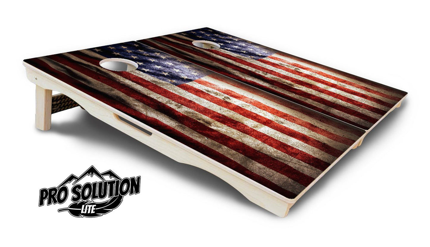American Flag Cornhole Boards - Pro Solution Lite Series