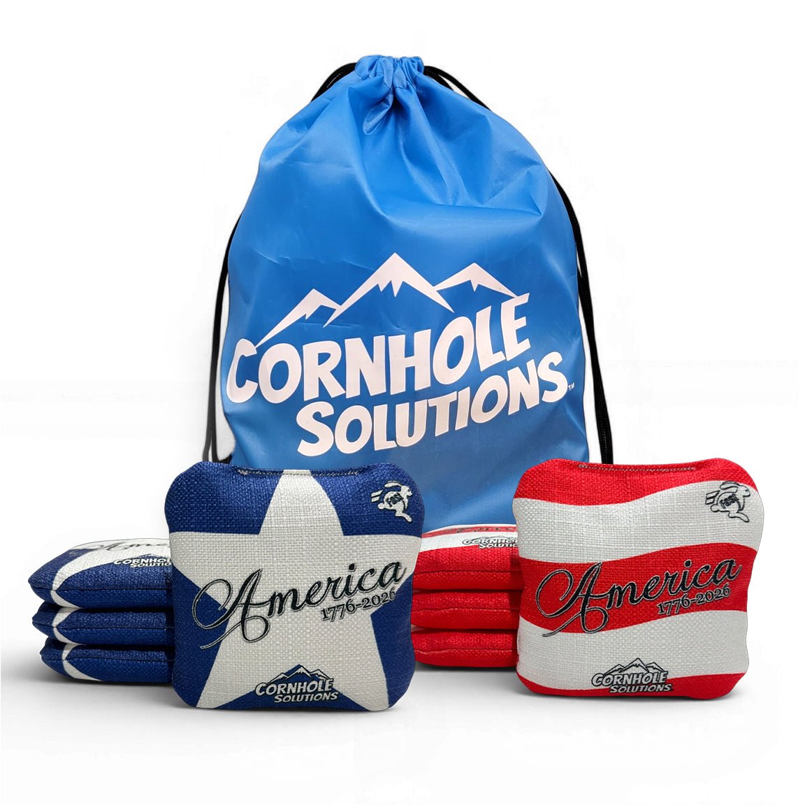 America Stars & Stripes - Pro Style REC Cornhole Bags – Regulation 6"x6" – Full Set of 8