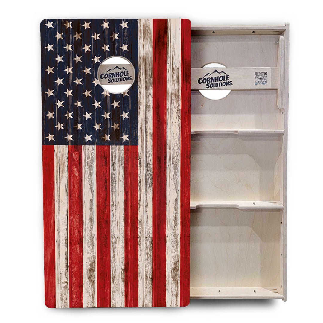 Antique Flag Cornhole Boards - Tournament Series