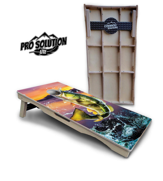 Bass Hole Cornhole Boards - Pro Solution Lite Series