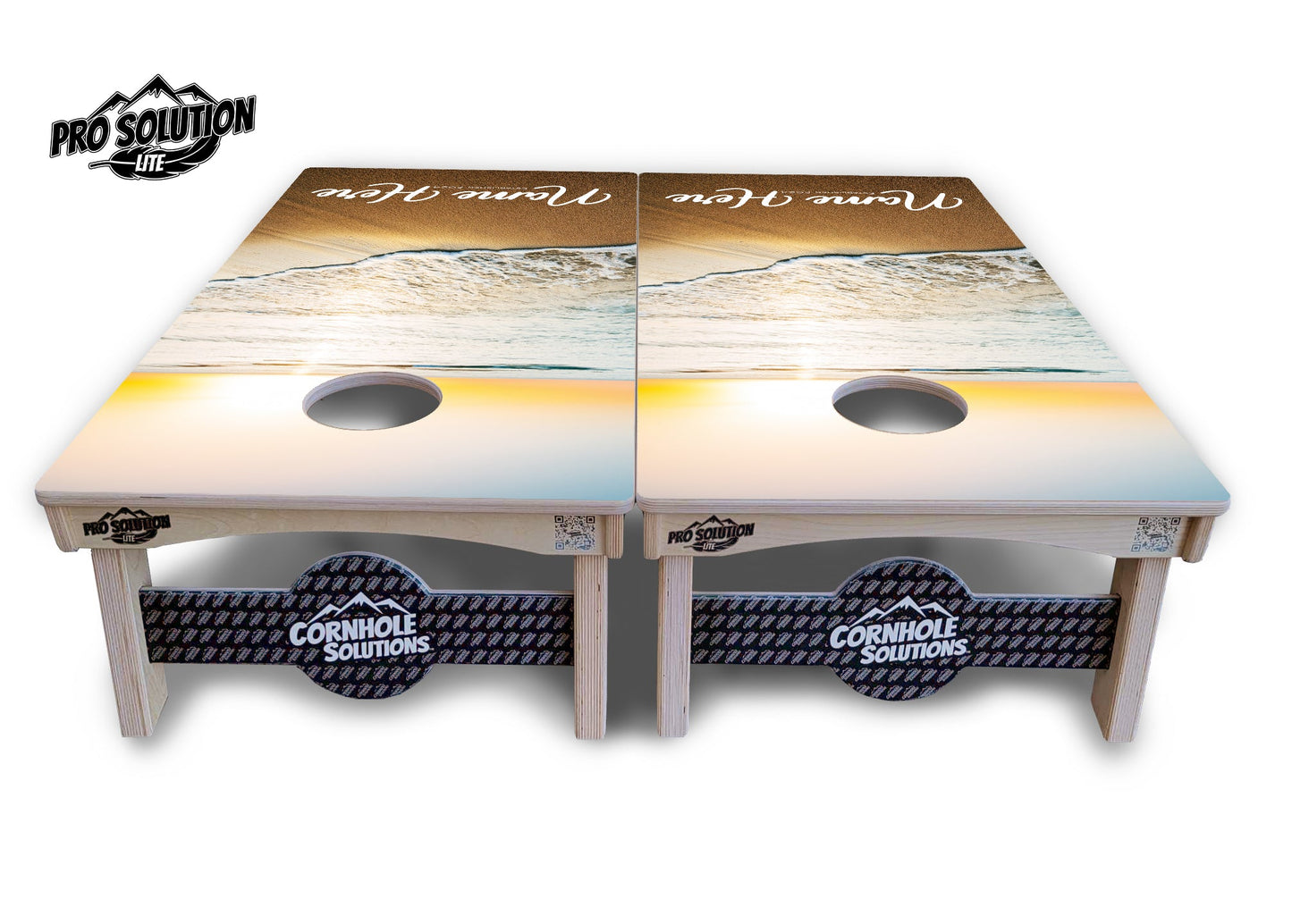 Beach Sunset Cornhole Boards - Pro Solution Lite Series
