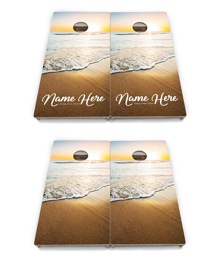 Beach Sunset Cornhole Boards - Professional Tournament Series