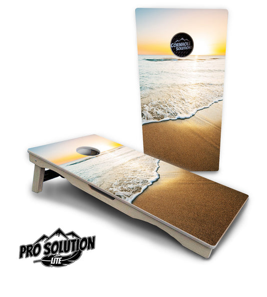 Beach Sunset Cornhole Boards - Pro Solution Lite Series