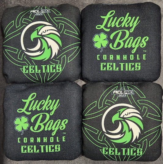 Lucky Bags Cornhole Celtics - Black and Green