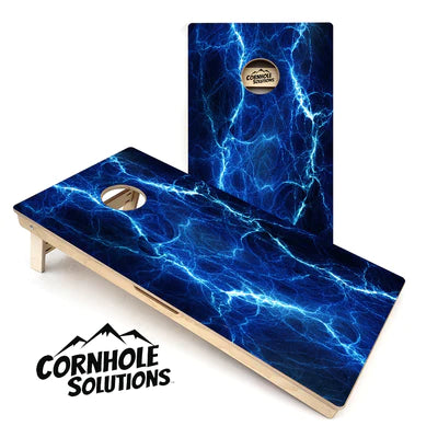 Tournament Quality Cornhole Boards - Blue Lightning