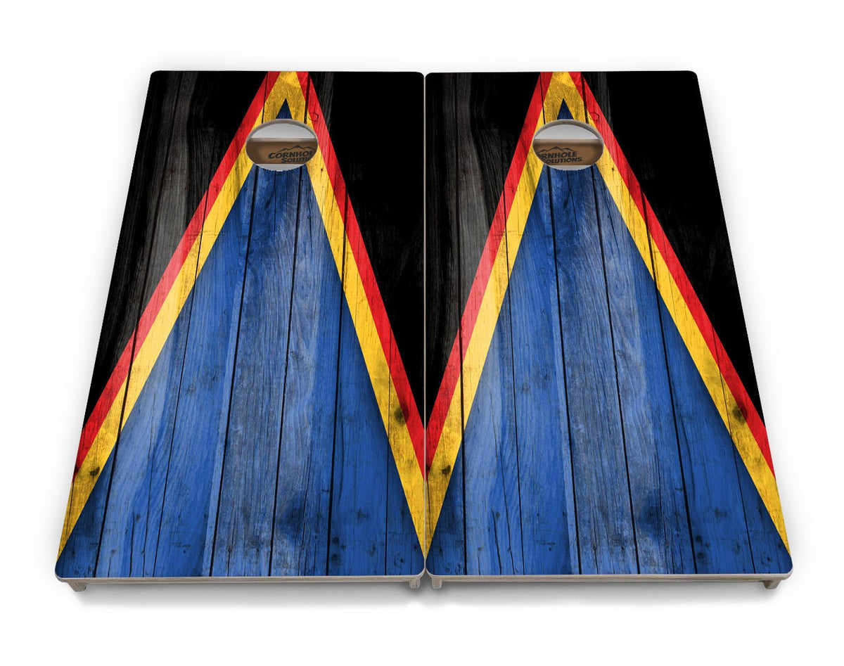 Team Color Triangle Cornhole Boards – Tournament Series