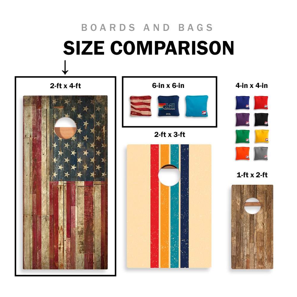 Brown Wood Teak Versatex All-Weather Cornhole Boards