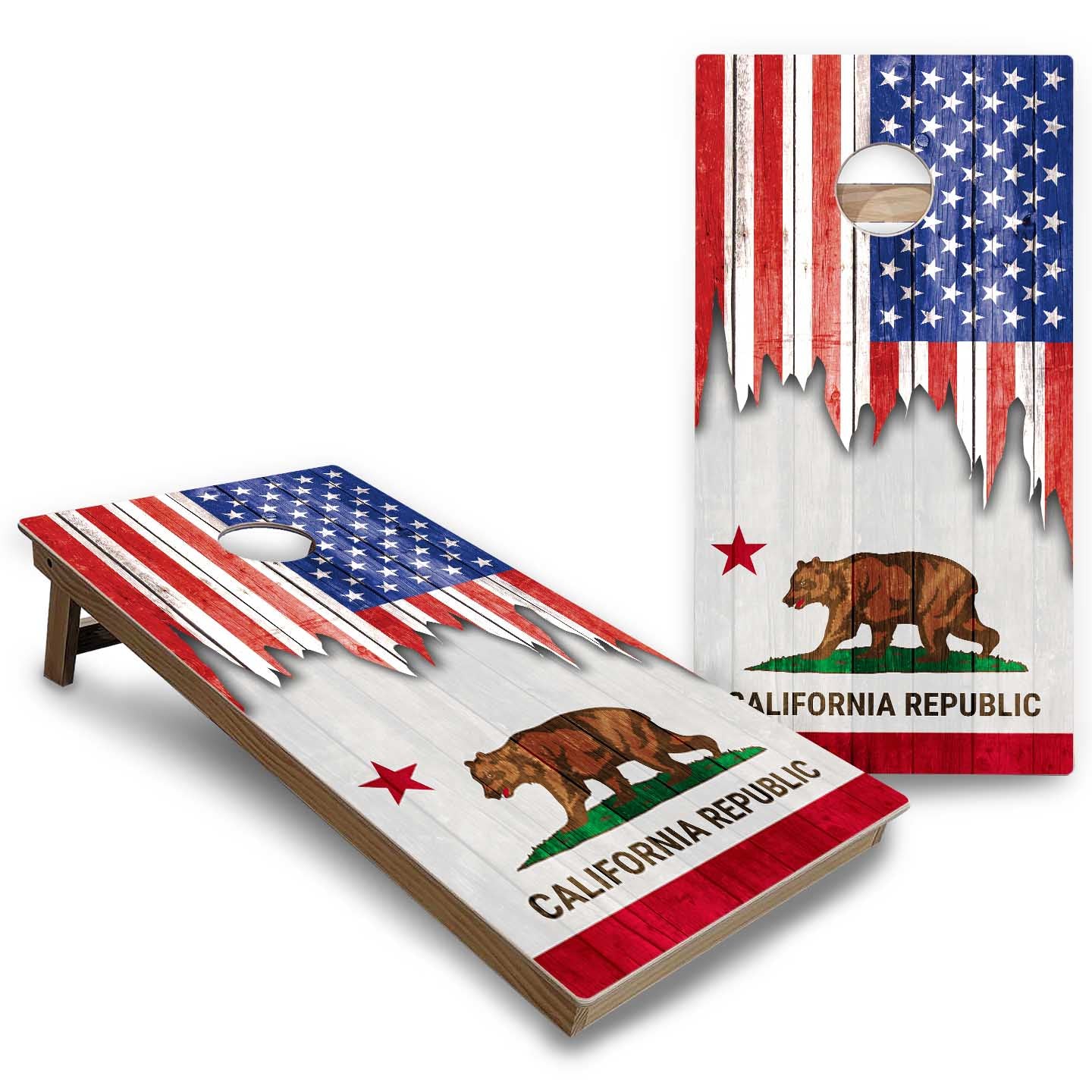 State Flags Alabama to Georgia Cornhole Boards - Backyard Series