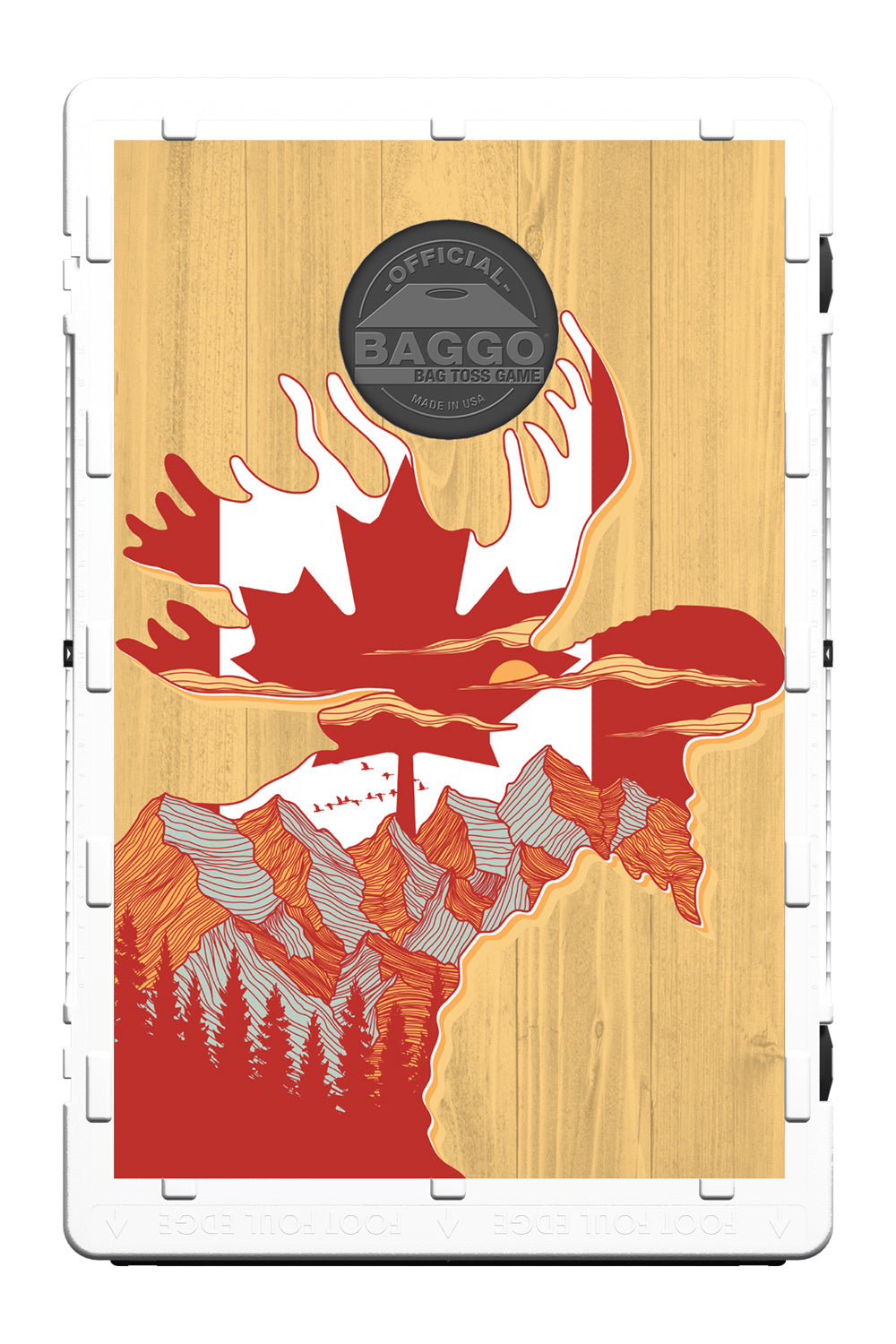 Canadian Moose Flag Leaf Bean Bag Toss Game by BAGGO