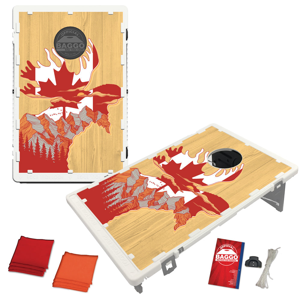 Canadian Moose Flag Leaf Bean Bag Toss Game by BAGGO