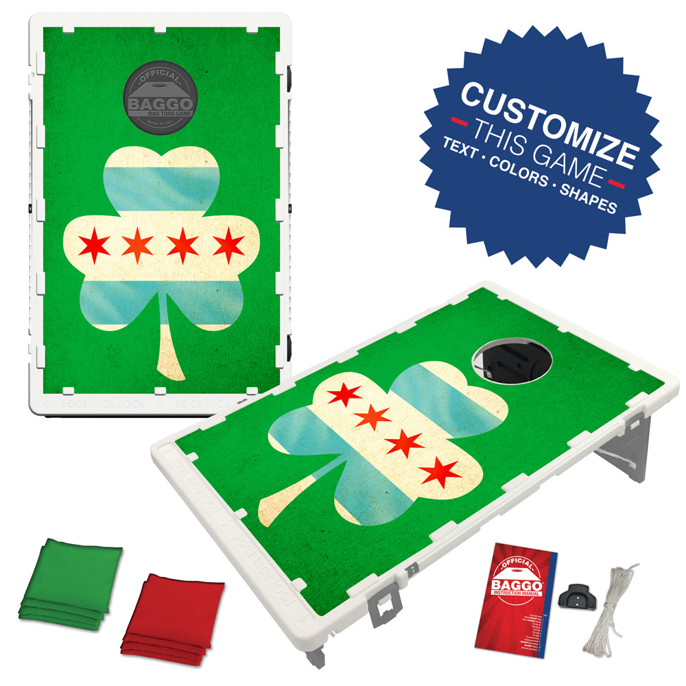 Chicago Flag In Clover Chirish Bean Bag Toss Game by BAGGO