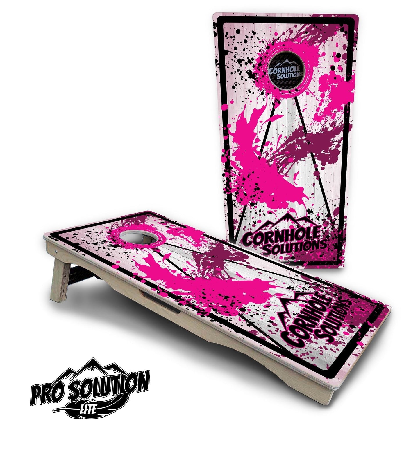 Paint Splatter CS Logo Cornhole Boards – Pro Lite or Pro Elite