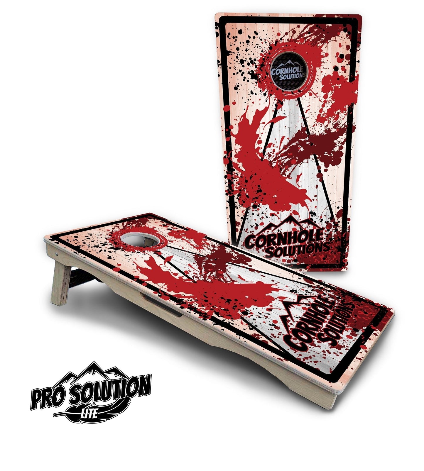 Paint Splatter CS Logo Cornhole Boards – Pro Lite or Pro Elite