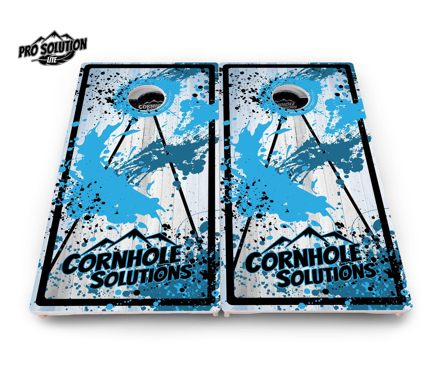 Paint Splatter CS Logo Cornhole Boards – Pro Lite or Pro Elite