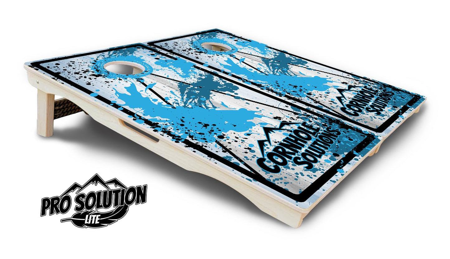 Paint Splatter CS Logo Cornhole Boards – Pro Lite or Pro Elite