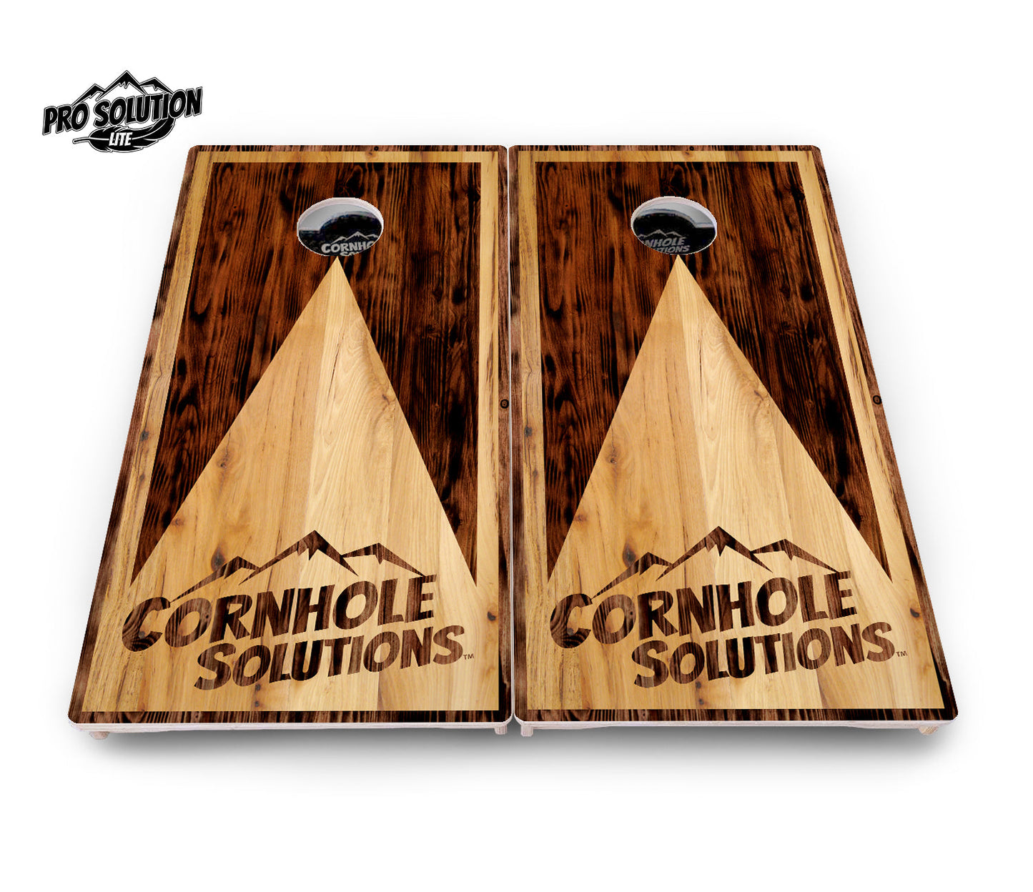 Wooden Triangle Cornhole Boards - Pro Solution Lite Series