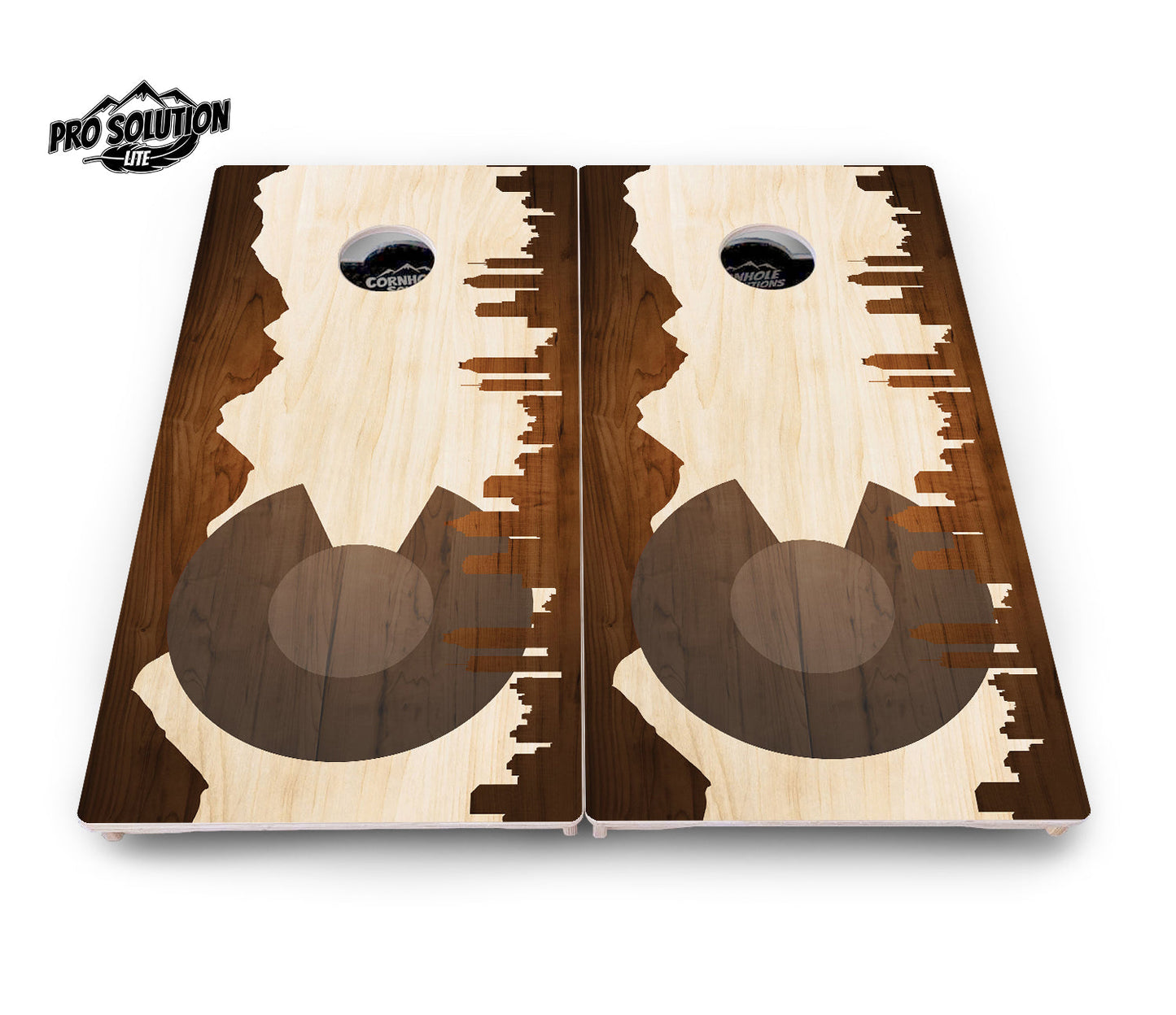 Colorado Wood Skyline Cornhole Boards - Pro Solution Lite Series